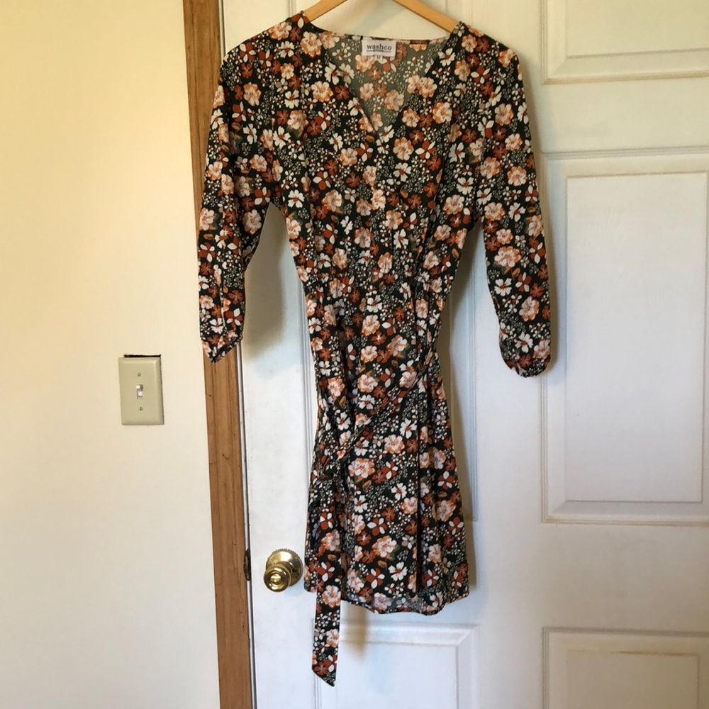 Green floral dress